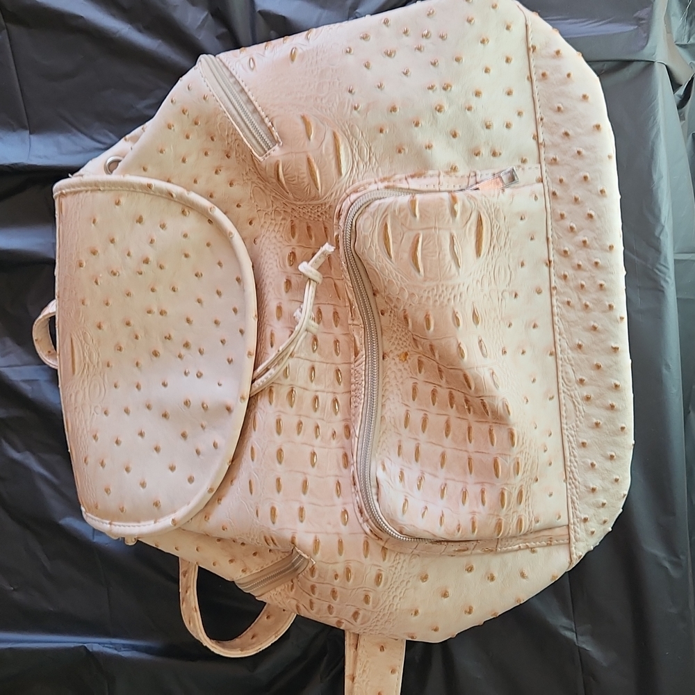 Beautiful Light Pink Dotted Backpack